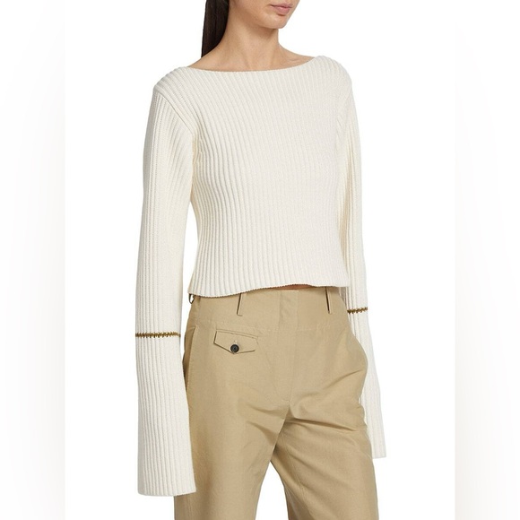 Helmut Lang Linda Cotton & Wool crop sweater XL - Picture 1 of 9
